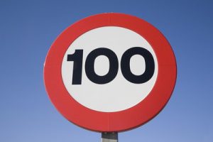 100 Limit Sign