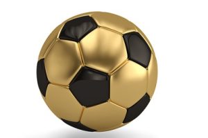3D Gold and Black Panelled Football