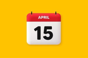 April 15 Calendar Icon
