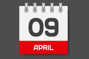 April 9th Calendar Icon