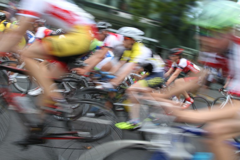 Blurred Cycle Road Race