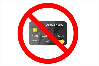 Credit Card Ban Sign