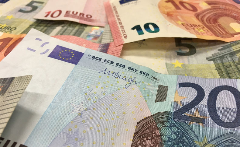 Euro Banknotes Close Up