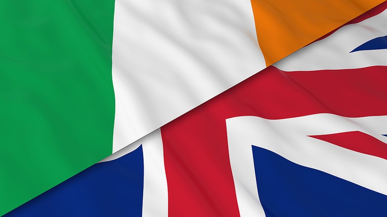 Flags of Ireland and Britain