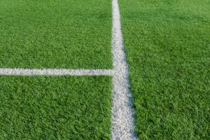 Football Pitch Halfway Line and Sideline