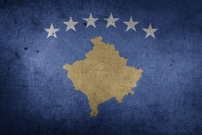 Kosovo Distressed Flag