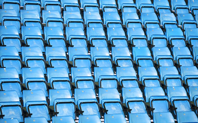 Light Blue Stadium Seats in Sunshine