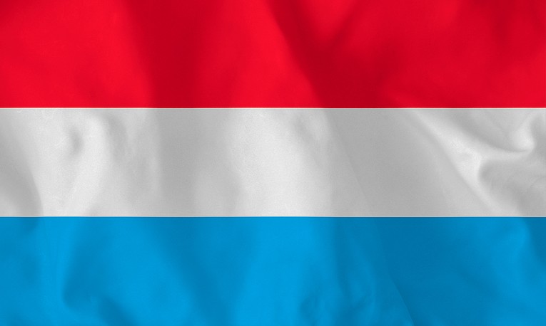 Luxembourg Flag Creased