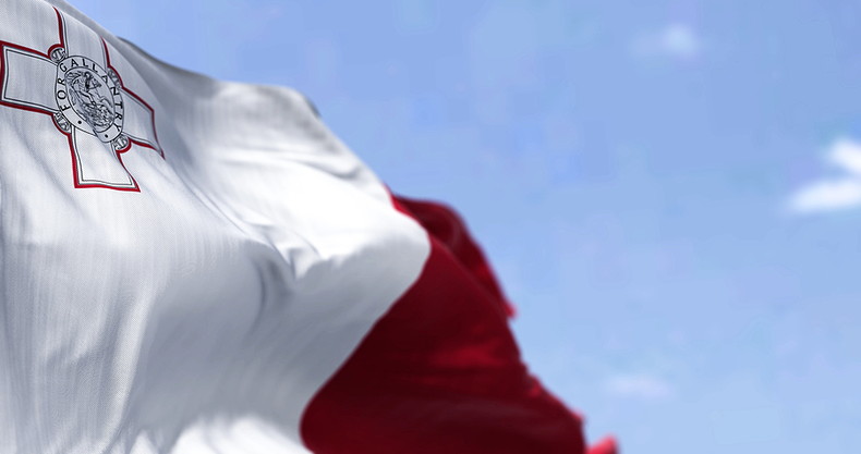 Maltese Flag in Wind