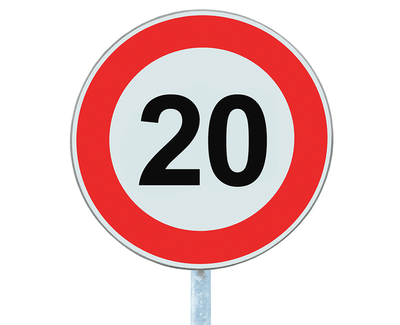 Maximum 20 Sign