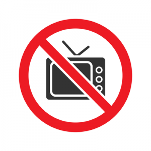 No Television Sign