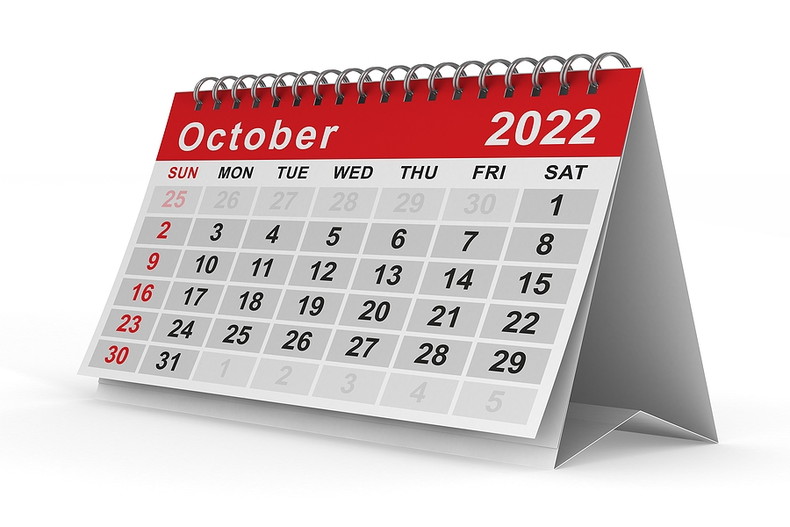 October 2022 Desktop Calendar