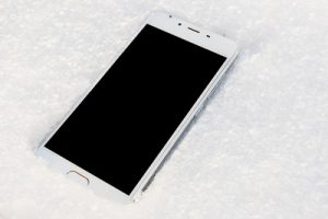 Smartphone Stuck in the Snow