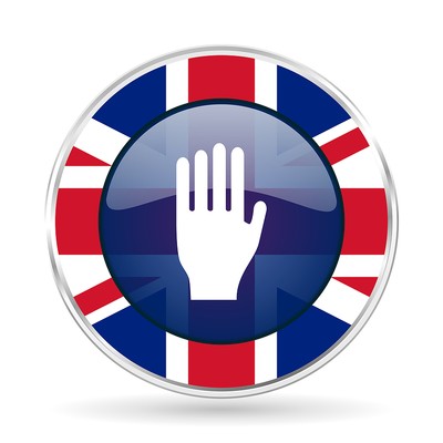 UK Flag Stop Button