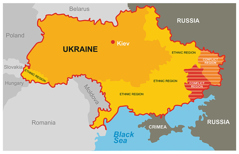 Ukraine Map Conflict Regions