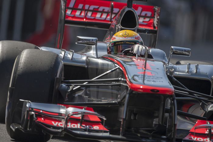 Lewis Hamilton at the Valencia Street Circuit