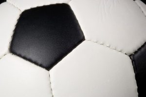 Black and White Football Panels Close Up