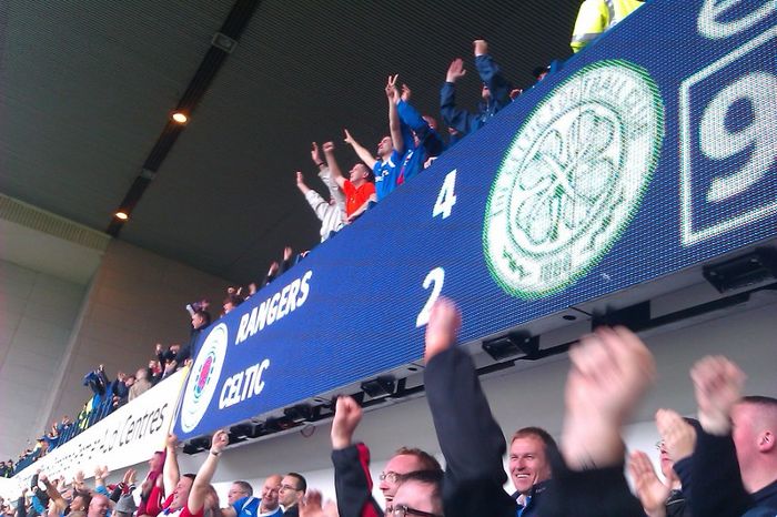 Rangers v Celtic Scoreboard